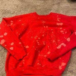 Red girls custom made sweatshirt